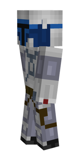 Blue skin: body, left side render