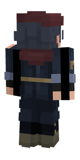 Black skin: body, back render
