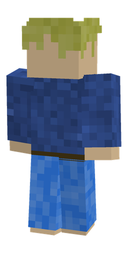Blue skin: body, back render