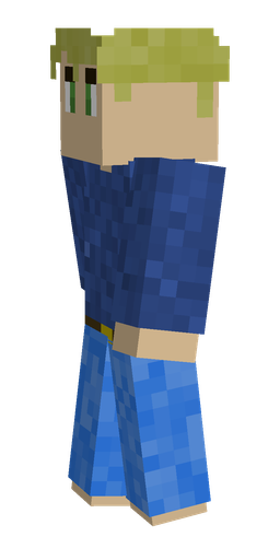 Blue skin: body, left side render
