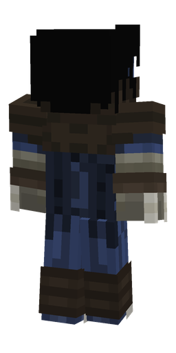 Black skin: body, back render