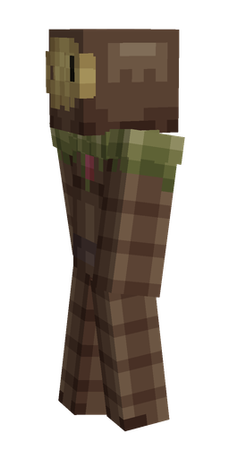Brown skin: body, left side render