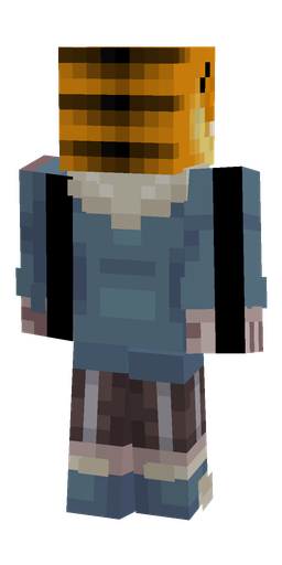 Blue skin: body, back render