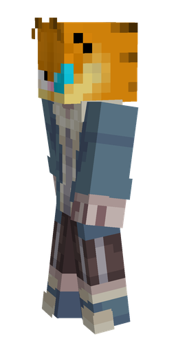 Blue skin: body, left side render