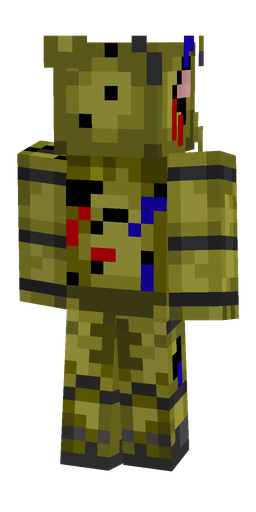 Black skin: body, back render