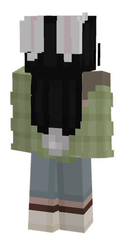 Black skin: body, back render