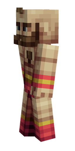 Brown skin: body, left side render