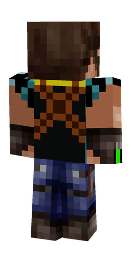 Black skin: body, back render