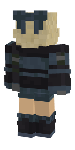 Black skin: body, back render