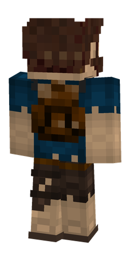 Blue skin: body, back render