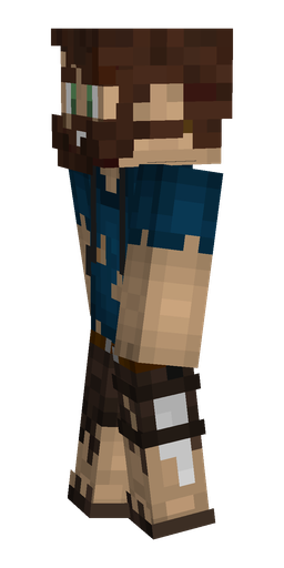 Blue skin: body, left side render