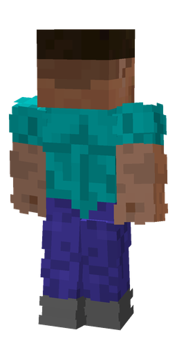 Blue skin: body, back render