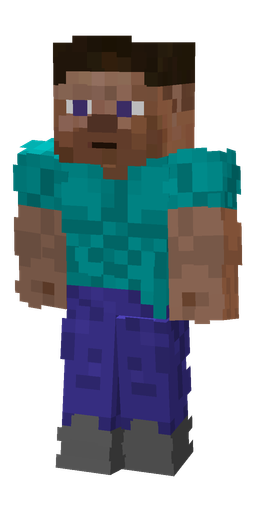 Blue skin: body, front render