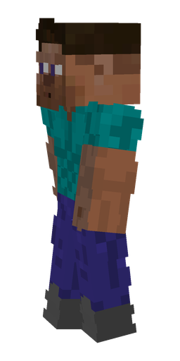 Blue skin: body, left side render