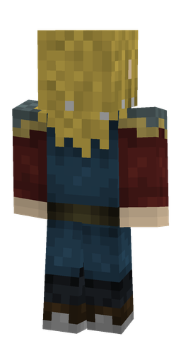 Blue skin: body, back render