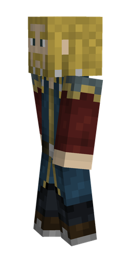 Blue skin: body, left side render
