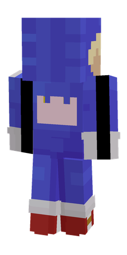 Blue skin: body, back render