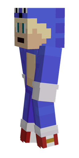 Blue skin: body, left side render