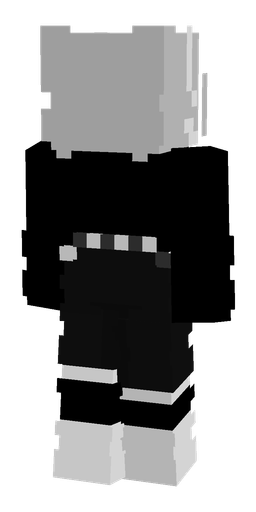 Black skin: body, back render