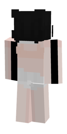 Black skin: body, back render