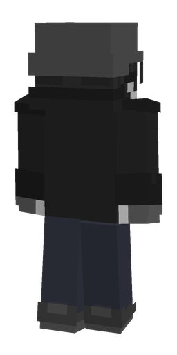 Black skin: body, back render