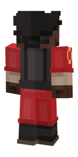 Black skin: body, back render