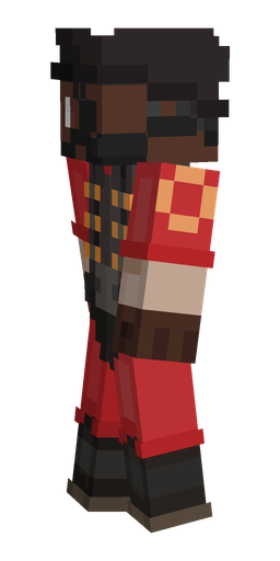 Black skin: body, left side render