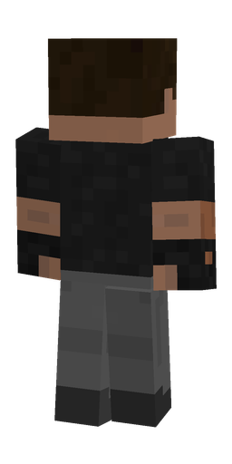 Black skin: body, back render