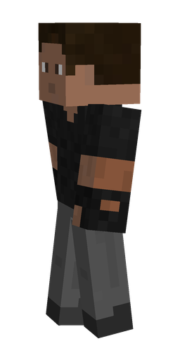 Black skin: body, left side render