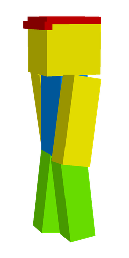 Blue skin: body, left side render
