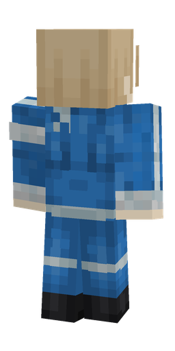 Blue skin: body, back render