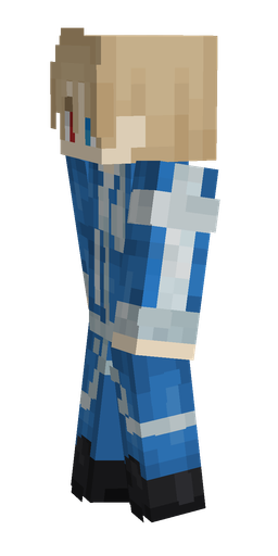 Blue skin: body, left side render