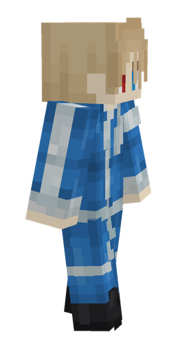 Blue skin: body, right side render
