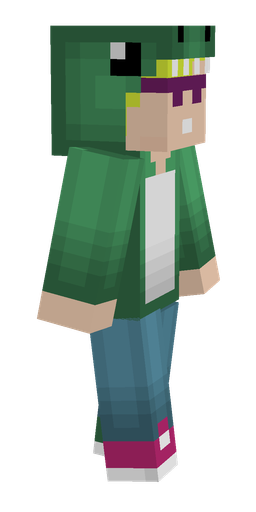 Blue skin: body, right side render