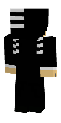 Black skin: body, back render