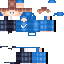 Blue skin: raw texture render
