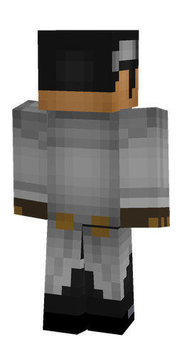 Black skin: body, back render