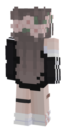 Black skin: body, back render