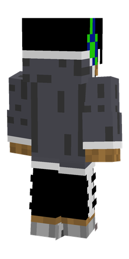 Black skin: body, back render