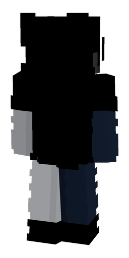 Black skin: body, back render