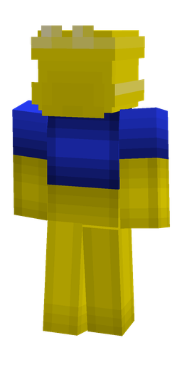 Blue skin: body, back render