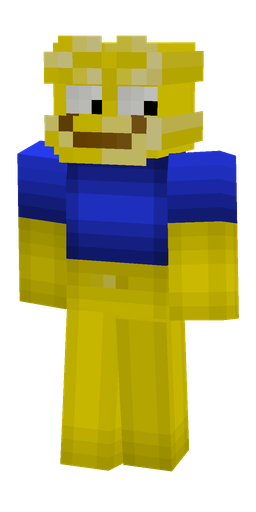 Blue skin: body, front render