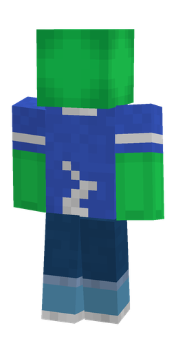 Blue skin: body, back render