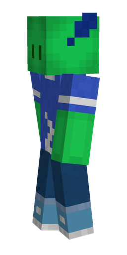 Blue skin: body, left side render