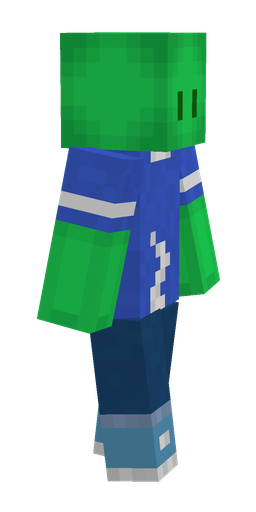Blue skin: body, right side render