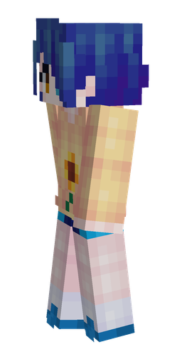 Blue skin: body, left side render
