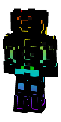Black skin: body, back render