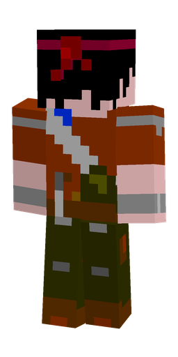 Black skin: body, back render