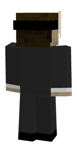 Black skin: body, back render
