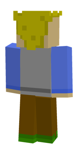 Blue skin: body, back render